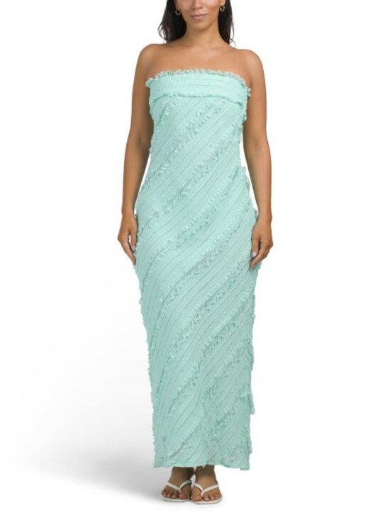 Endless Rose Dresses & Skirts - ENDLESS ROSE Strapless Ruffled Maxi Dress